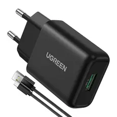 Carregador Usb Ugreen Usb A Max. 18W Preto + Cabo Usb A/C (K-5329-5882)