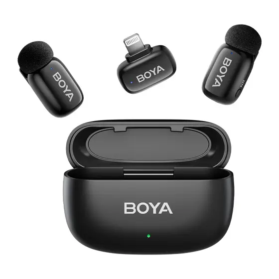 Boya Microfone Sem Fio Boyamini-15 Lapela Iphone Preto