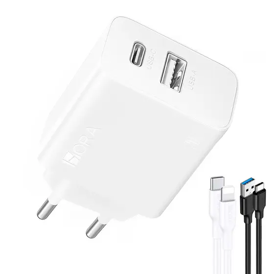 Carregador 1Hora Pd 20W Tipo A/C+Cabo  para iPhone (K-6581-3042)