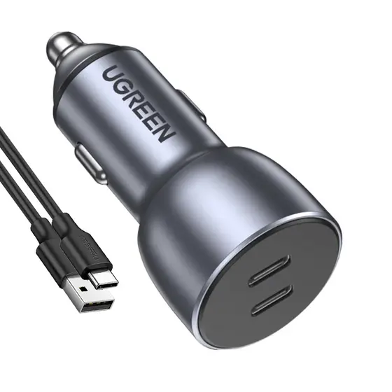 Carregador Veicular Ugreen Usb C Turbo Qc 3.0 40W +Cabo (K-5003-3082)