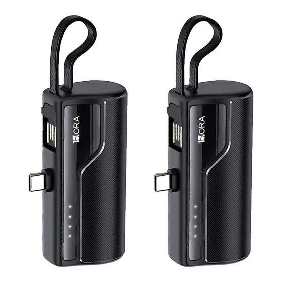 Carregador Portátil 1Hora Power Bank 4500mAh Preto 2 Unidades