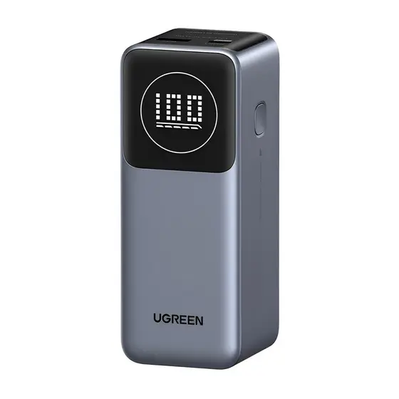 Power Bank Ugreen 12000mAh Bateria Portátil 100W Cinza