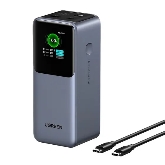 Power Bank Usb A/C Ugreen Nexode 20000mAh 130W Cinza