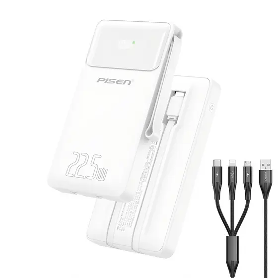 Pisen PISEN PowerView 2 in 1 Faster Charging 10000mAh Power Bank (Whiite) TP-D067 (K-9104-9135)