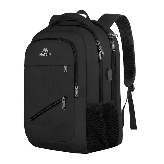 Mochila de Viagem Matein Poliéster Bolso p/Laptop Preta