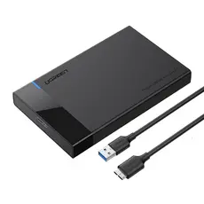 Case Gaveta Ugreen Usb 3.0 para  Hd Externo 2.5 pol. Preto 2 Unidades