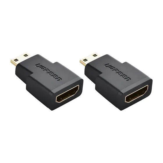 Adaptador Mini Hdmi Ugreen p/Hdmi 4k Macho-Fêmea Preto 2 Unidades