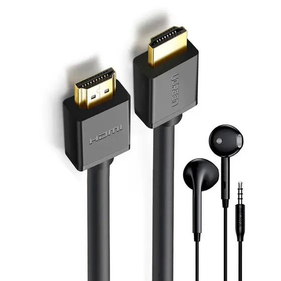 Ugreen Cabo Hdmi 2.0 Macho 4k/60Hz 2M Preto + Fone Ouvido (K-4689-5886)