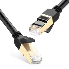 Cabo de Rede Ugreen Cat7 F/FTP Round Ethernet 3 M Preto