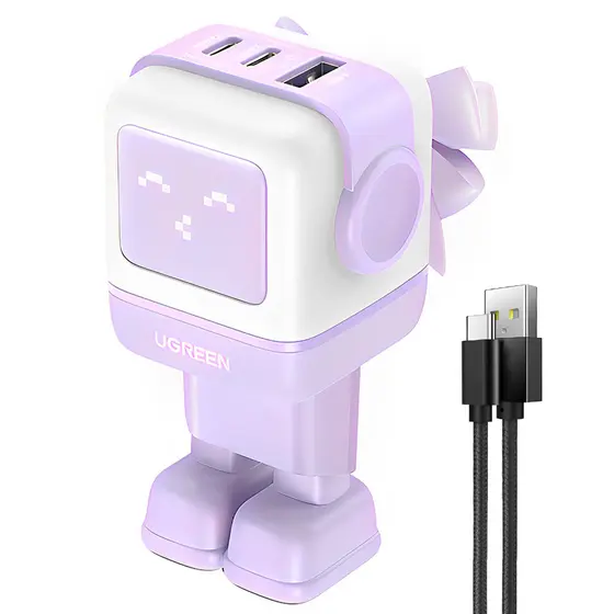 Carregador Usb Ugreen Usb-A/C 65W Púrpura + Cabo Usb A/C (K-7449-5882)