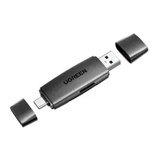 Leitor de Cartão Memória 2 em 1 Ugreen USB A/C Preto