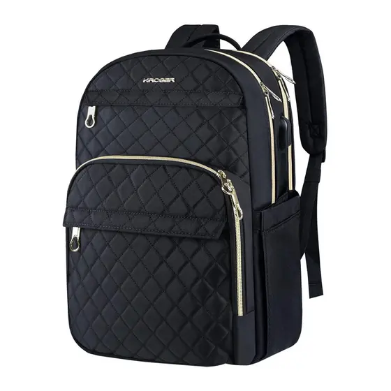 Mochila Feminina Kroser Laptop 15.6 Viagem Negócio Preta