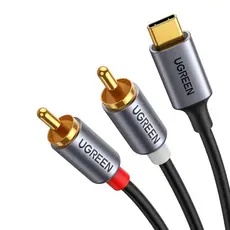 Cabo Áudio Ugreen USB-C para RCA Macho 1,5M Som Estéreo