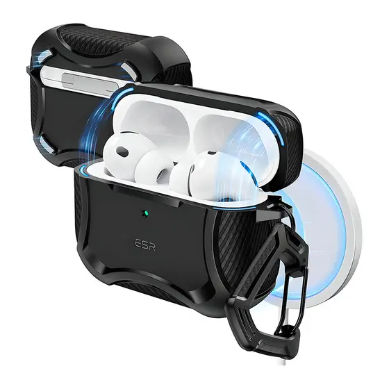 Capa ESR para AirPods Pro 3 (2025) MagSafe Cyber Serie Preta