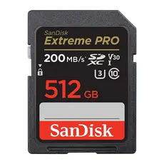 Cartão de Memória Sandisk 512gb Cartão Sd Extreme Pro 200Mbs
