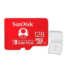 Cartão Memória SanDisk MicroSDXC 128GB Nintendo Switch +Case
