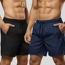 KIT 2 Bermuda Shorts Tactel com Elastano Academia Corrida CASUAL