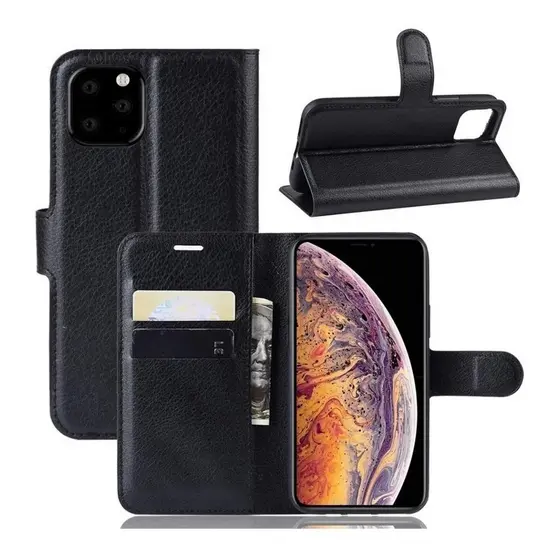 Capa Flip Carteira iPhone XR/11/12/13/14/15/16/17 (Pro/Max) Antichoque Magnético