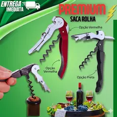 Saca Rolhas 3 Em 1 Abridor Garrafa Vinho Reforçado Linha Premium Inox Qualidade Garantida
