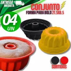 Kit 04 Forma Para Bolos Qualidade, Durabilidade e Resistencia Garantida para suas Receitas Refeições
