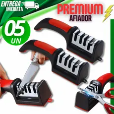 Afiador Amolador Facas - Cabo Base Emborrachado Profissional Linha Premium Casa Cozinha