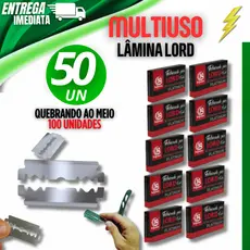 50 Unidades  Lâmina  Barbear LORD PLATINUM Profissional Gillete Barbeiros Variáveis Utilidades
