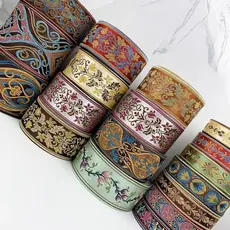 1 Metros Fitas Jacquard Bordadas Étnicas Vintage Em