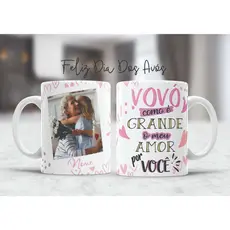 Caneca De Porcelana Personalizada dia dos avós dia das mães com Foto Vários modelos