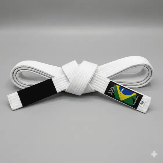 Faixa Jiu Jitsu 100 Algodão Sequência Com Tarja Graduação Reforço EVA Uso Infantil Adulto