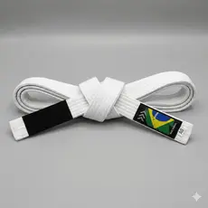 Faixa Jiu Jitsu 100 Algodão Sequência Com Tarja Graduação Reforço EVA Uso Infantil Adulto
