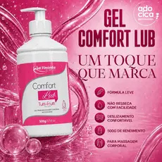 GEL COMFORT LUB COM FÓRMULA SEGURA PARA USO DIÁRIO E TOQUE DESLIZANTE