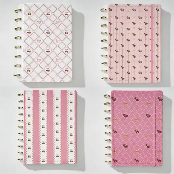 Caderno Inteligente com Argola Ajustável | A5/B5/A4 | Capa Dura PU | Planejador e Caderno de Notas Escolar