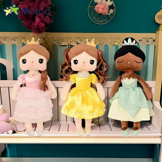 Metoo Boneca Angela Original de 36 cm, Brinquedo de Pelúcia Princesa de Conto de Fadas,Presente de Aniversário