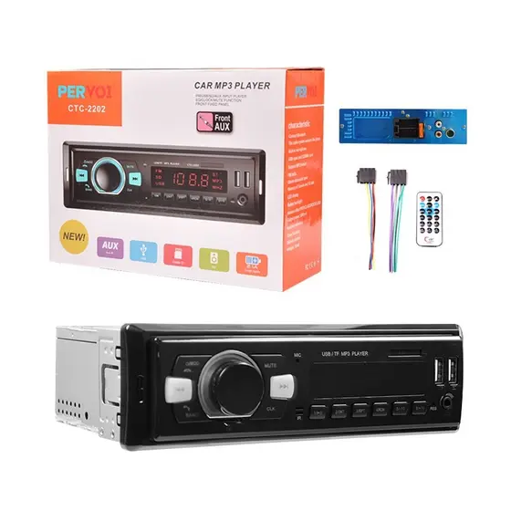 Rádio Automotivo Ctc-2208 Com Controle Bluetooth Display Led