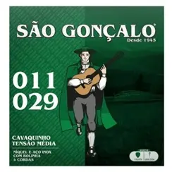 Encordoamento P/ Cavaquinho -- São Gonçalo Tensão Média Niquel -- Aço C/ Bolinha