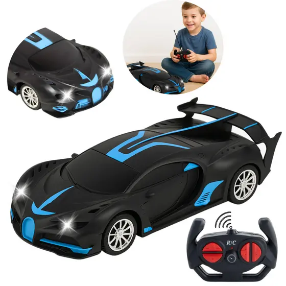 Carrinho De Controle Remoto Preto Com Farol Linha Premium Top