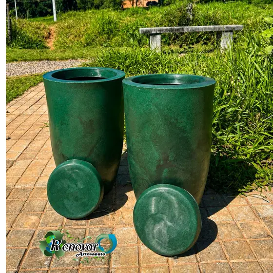 Kit 2 Vasos Para plantas Liso de Luxo  Sala, Piscina e Varanda N2