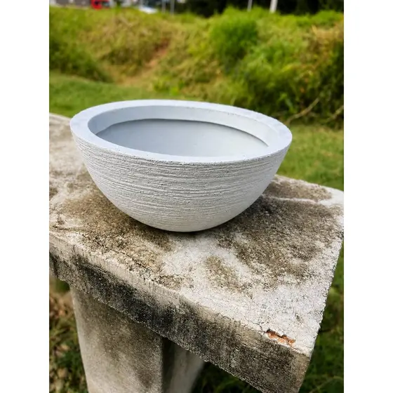 Vaso de Planta Bacia Redonda  Escovada Pequena N:1 ideal para Plantas pequenas
