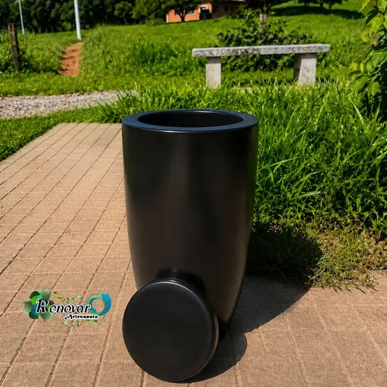 Vasos para Plantas Polietileno coluna lisa Luxo Sala Piscina Jardim Varanda C2