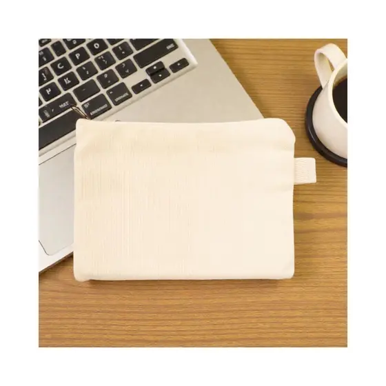 Kit 10 Necessaire Organizadora Portátil 12x18 Algodão Cru 100% Estojo Cosméticos Bolsa