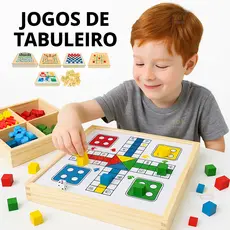 Jogo de Tabuleiro Educativo com Estojo Toy Trade Escolha sua versão Xadrez Dama Ludo Jg Velha Trilha