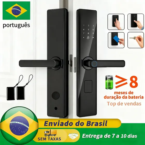 5 em 1 Fechadura Digital Biométrica Eletronica Touch Biometria M15