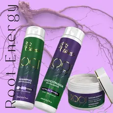 Kit Root Energy Shampoo Máscara  e Condicionador Tratamento Capilar