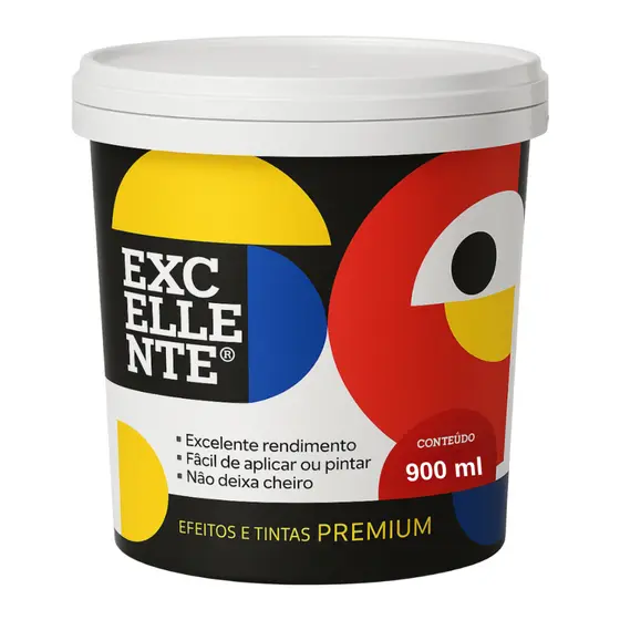 Tinta Acrílica Econômica Fosco Branco 900ML (Base Água)