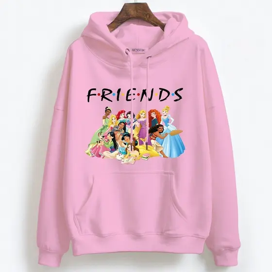 Blusa Moletom Canguru Princesas Friends Unissex Infantil