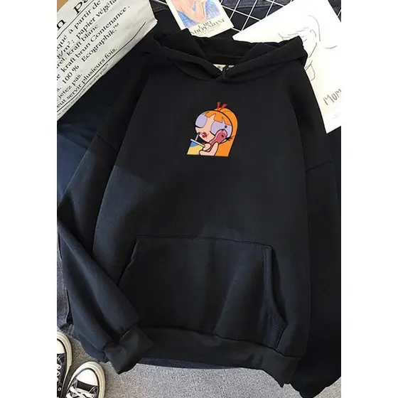 Blusa Moletom Canguru Unissex Algodão Meninas Super Poderosas Florzinha Tumbl