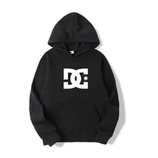 Moletom canguru com capuz  DC moletom simples em Algodão de manga longa tendência de rua moletom moda outono e inverno