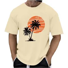 Camisa Camiseta Vintage Praia Para Uso Casual Masculina Em Malha 30.1 Com Costura Reforçada