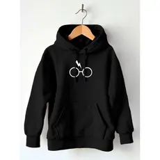 Moletom Masculino Com Capuz Estampa Oculos E Raio Tecido Premium 100% Algodão