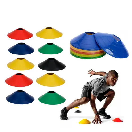 Kit 10 Chapéu Chinês Colorido Disco Cone Colorido Agilidade Treino Funcional Academia Treinamento